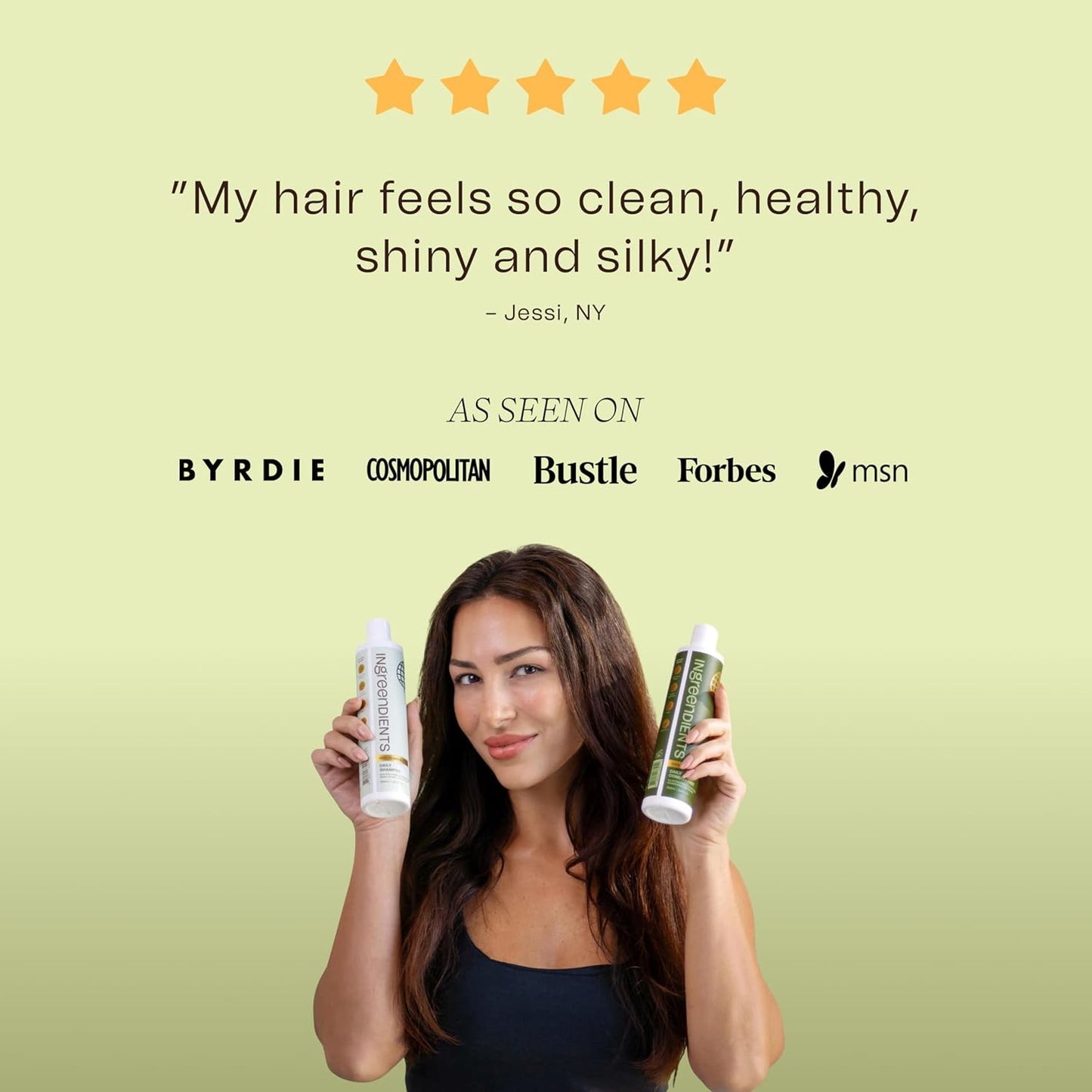 Non Toxic Vegan Shampoo with Organic Ingredients, Apple Cider Vinegar & Tea Tree Oil - Sulfate Free, Color Safe, Paraben Free, Gluten Free, Cruelty Free, pH Balanced