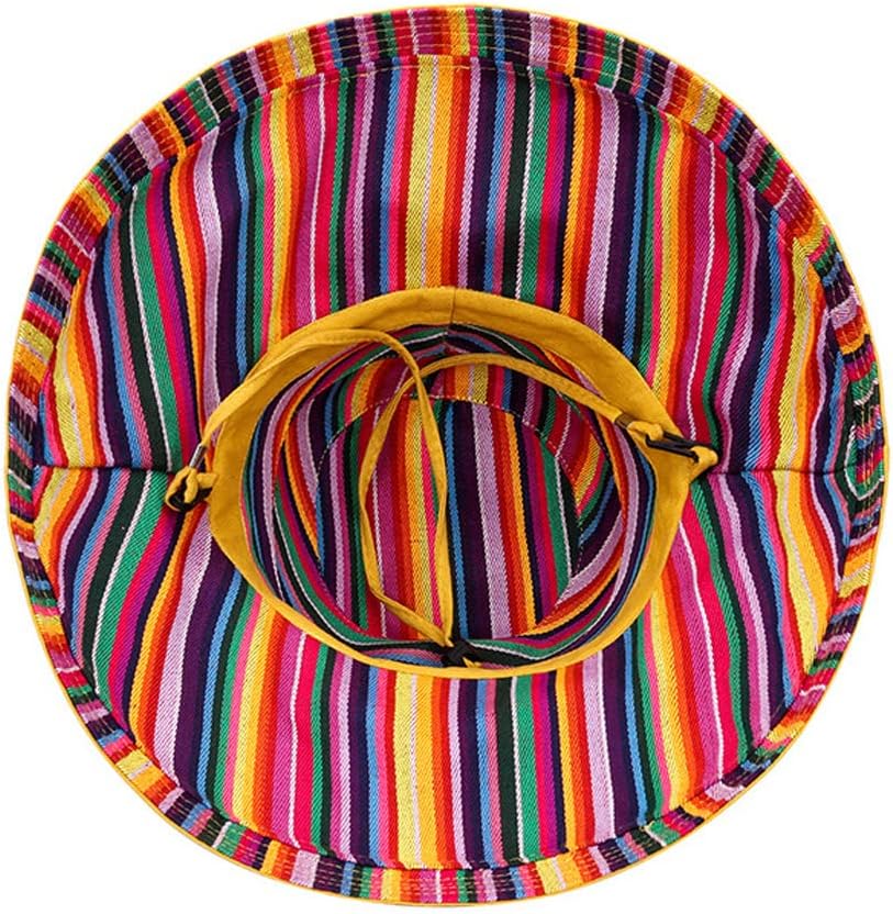 Women Wide Brim Sun Hats Metal Wired Edge Summer UV Protection Beach Fishing Hat for Hiking Garden Travel Chin Strap