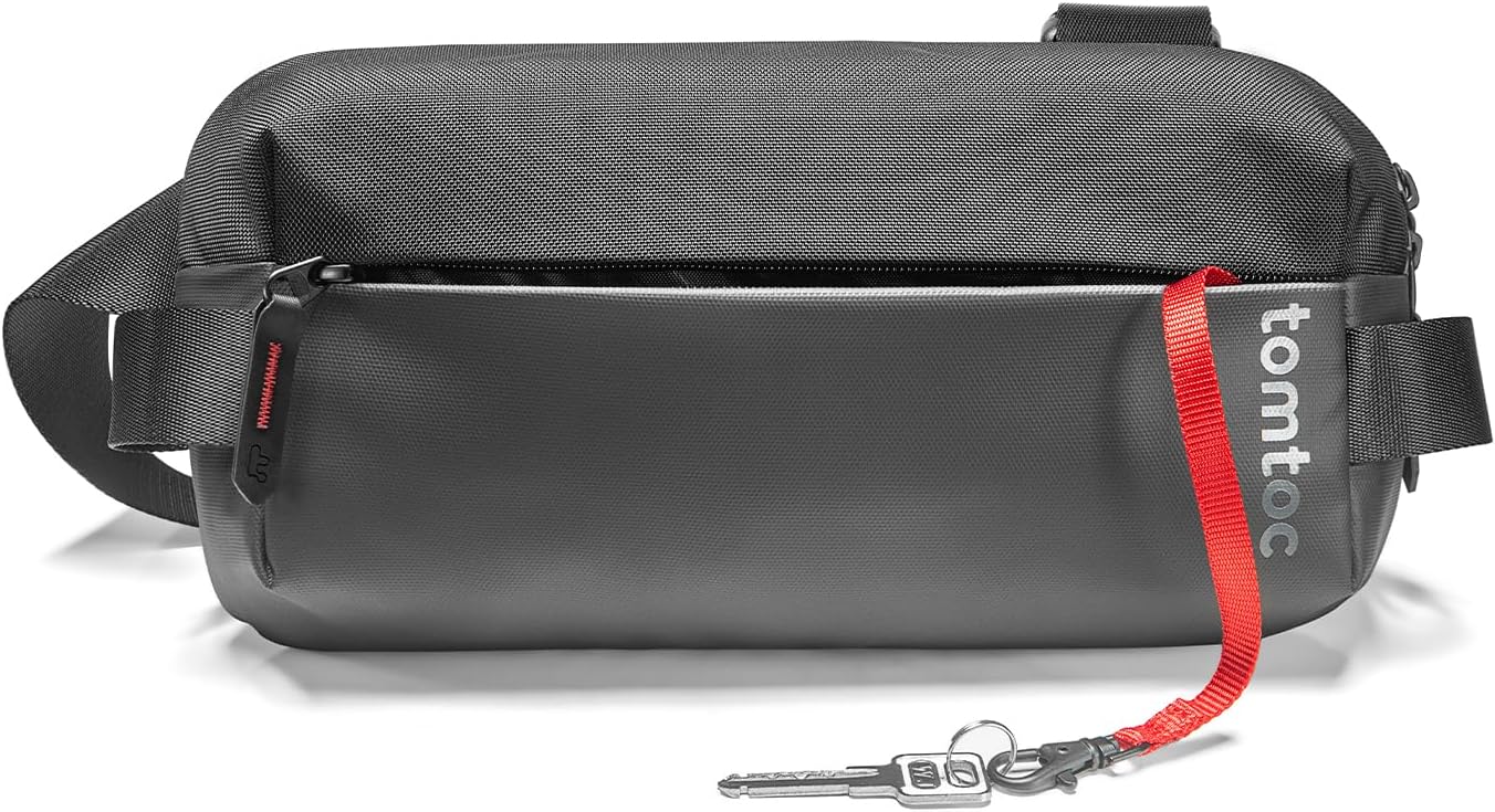 tomtoc Compact EDC Sling Bag, Minimalist Chest Shoulder Backpack Crossbody Bag for Men Women, Lightweight Carry Casual Bag