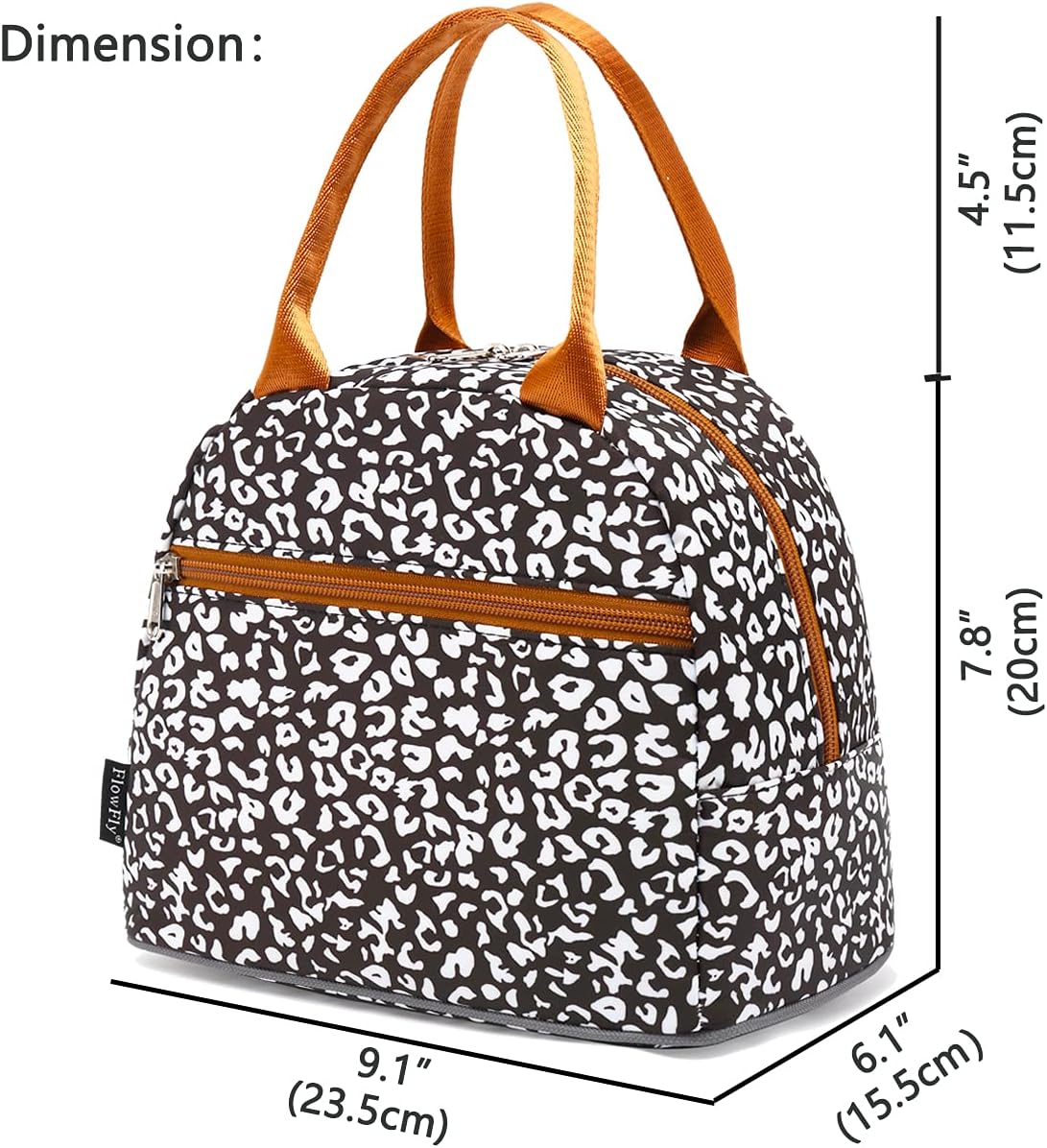 FlowFly Insulated Lunch Cooler Bag - Tote Bag Organizer for Women/Men, Cow