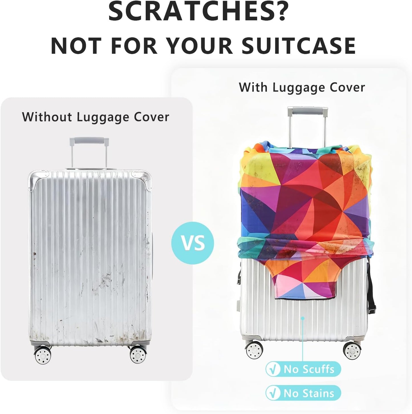TRAVELKIN more than travel Luggage Covers For Suitcase Tsa Approved,Suitcase Cover Protector Fit 18-32 Inch Luggage