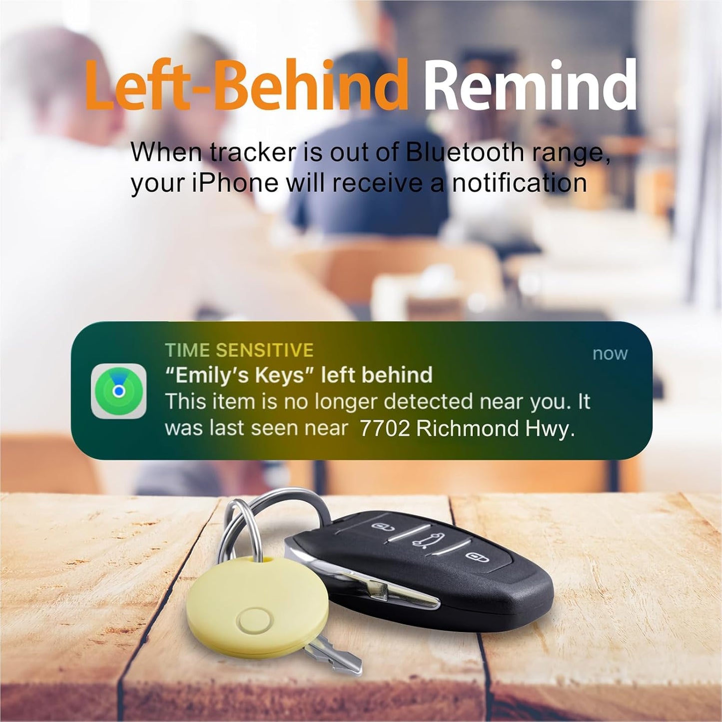 Reyke Smart Tag, Air Tracker Luggage Tracker, Works with Apple Find My (iOS Only), Item Locator for Key, Luggage, Backpack, Wallet, IP67 Waterproof, 2 Pack