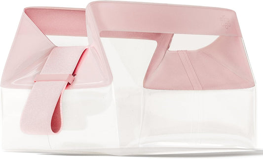 Cadence Parcel - Clear Kit with Magnetic Closure - Durable and Leak-Resistant Travel Toiletry Kit - TSA-Compliant & Modular Design - Hygiene Bag for Travel Essentials - 1 Qt - Rose