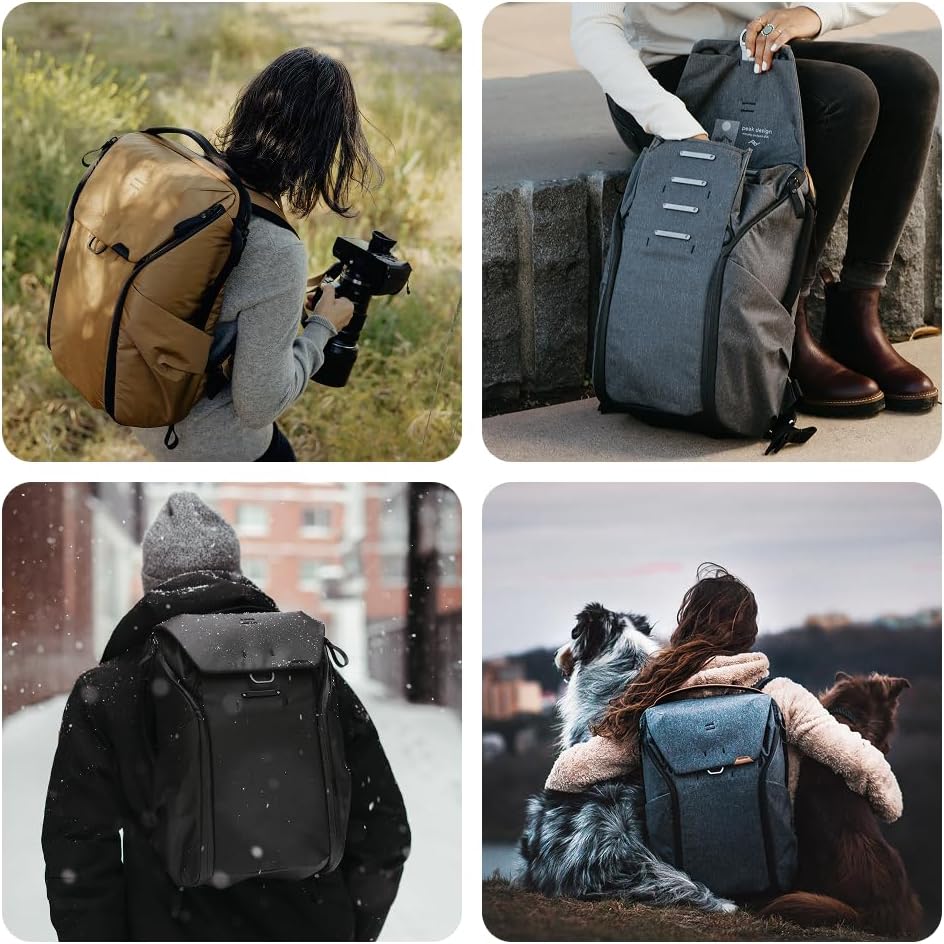 Peak Design Everyday Backpack V3 20L, Eclipse, MagLatch Top, Dual Side Access, FlexFold Dividers, Fits 15" Laptop, For Camera Carry, Daily Commutes or Travel, Versatile Backpack for Men and Women