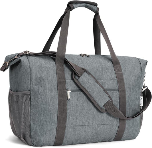 Narwey 18x14x8 Inches Travel Bag Spirit Airlines Frontier Personal Item Bag, Travel Duffel With Wet Pocket Carry on Bag for Airplane Underseat Duffle Overnight for Women and Men (Grey)