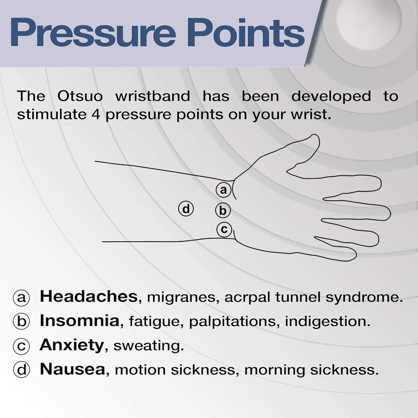 Nausea Relief Wristband for Motion and Sea Sickness | Anti-Nausea Acupressure Bands for Morning Sickness | Sea Bands for Motion Sickness Relief. (Steel Blue)