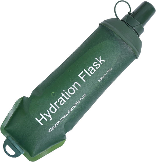 AXEN Soft Flask TPU Foldable Running Hydration Flask, Soft Collapsible Water Bottle for Hydration Pack Cycling Marathon Running Hiking
