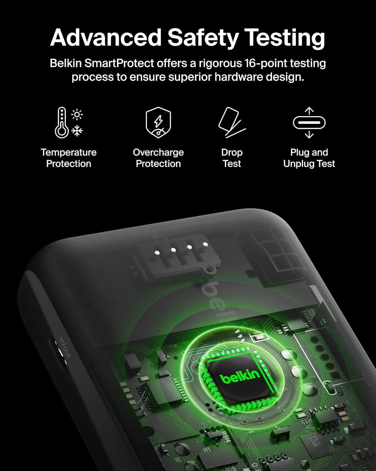 Belkin Portable Charger, USB C Power Bank 20000 mAh w/ 2 USB-A Ports, 15W w/A to C Cable for iPhone 16, 15, Samsung Galaxy S25, iPad, Nintendo Switch 2, Google Pixel 10, etc. - Gray