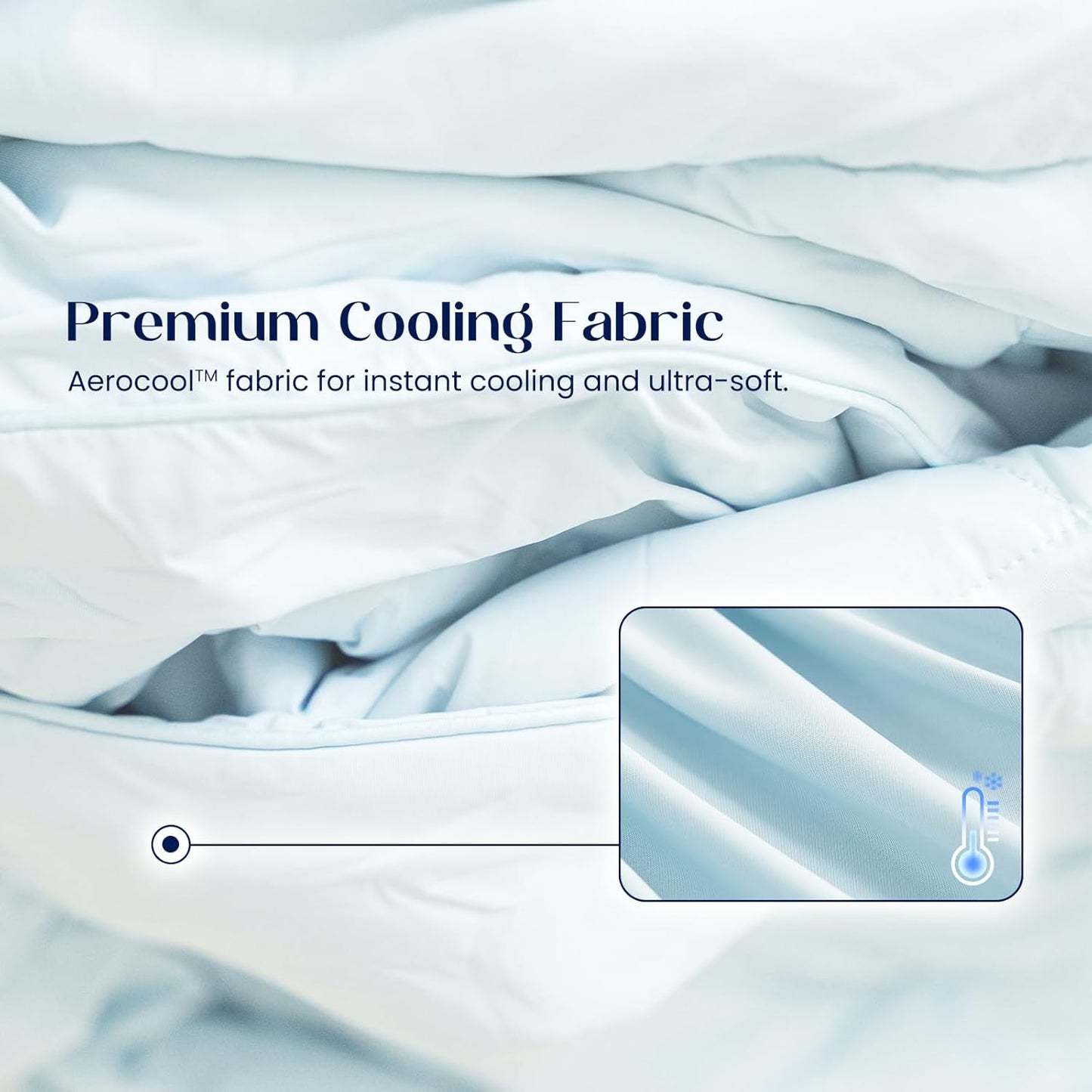 Dream Valley® Outlast® Deepsleep Cooling Comforter, King Size, NASA-Grade Space Technology Cooling Blanket for Hot Sleepers Night Sweats, Q-Max > 0.45Aerocool™ Breathable Light Grey, 106"x90"