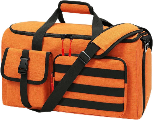 Garment Duffle Bags for Travel, HOMQUIET Convertible Garment Duffel Bag, All YKK Zippers Carry On Garment Bags, 2 in 1 Hanging Waterproof Suit Travel Bag with Shoe Compartment, for Men Women, Brown