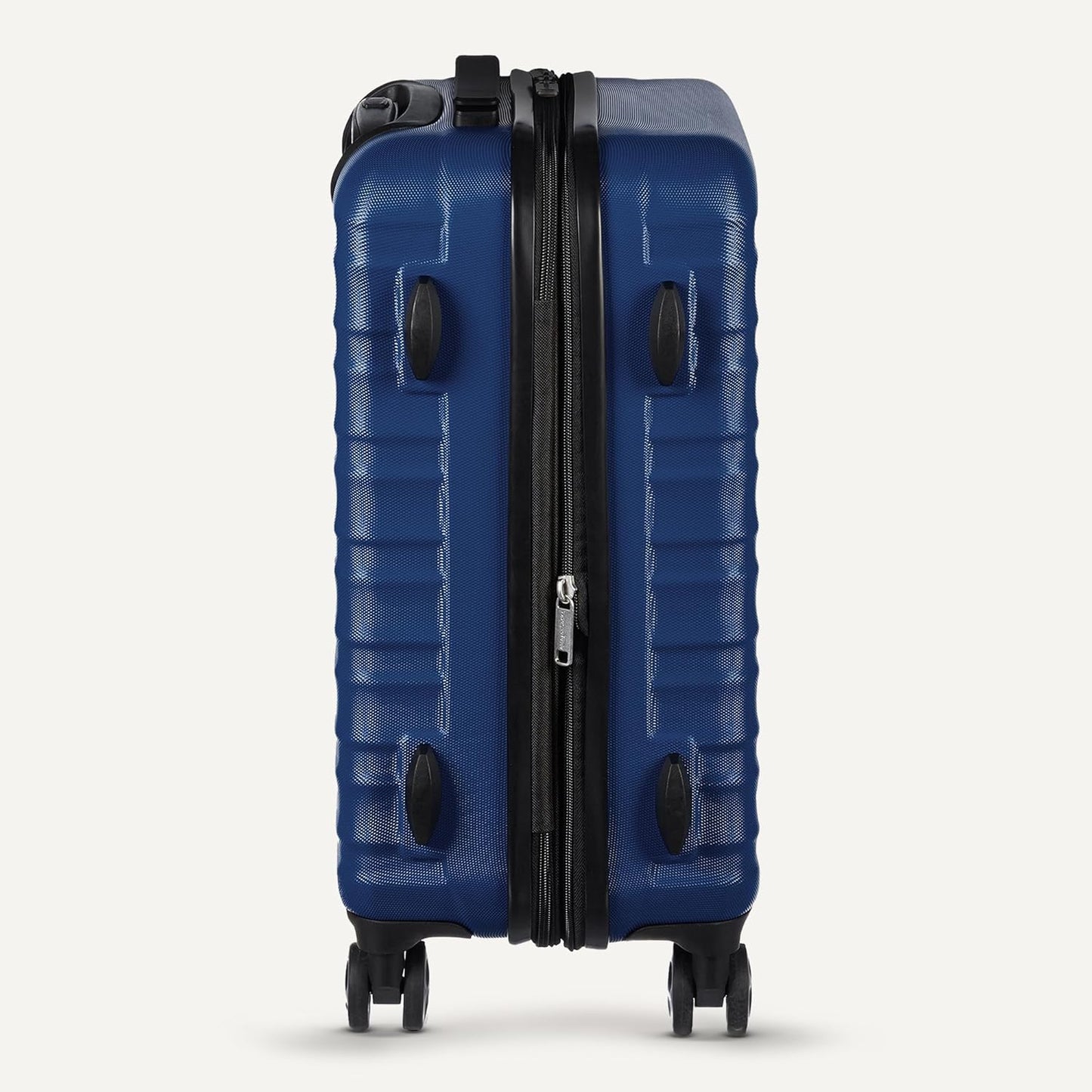 Amazon Basics 2-Piece Set (21", 30"), Hardshell Suitcases With Wheels, Expandable For Up to 25% More Space, With Scratch-Resistant Surface, Four Multi-directional Wheels, Navy Blue