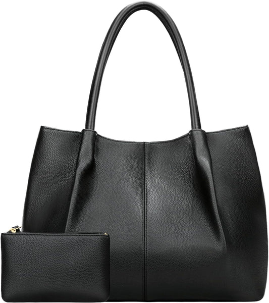 KKXIU Tote Bag for Women Vegan Leather Shoulder Purse Large Capacity Travel Bag