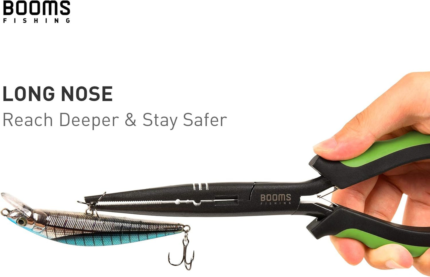 Booms Fishing Gear and Equipment: 6pcs Fishing Tools Kit with Needle Nose Pliers, Fish Gripper, Scissors, 24" Ruler, Retractor & Lanyard - Saltwater Fishing Tackle Accessories Gifts for Men, TK1