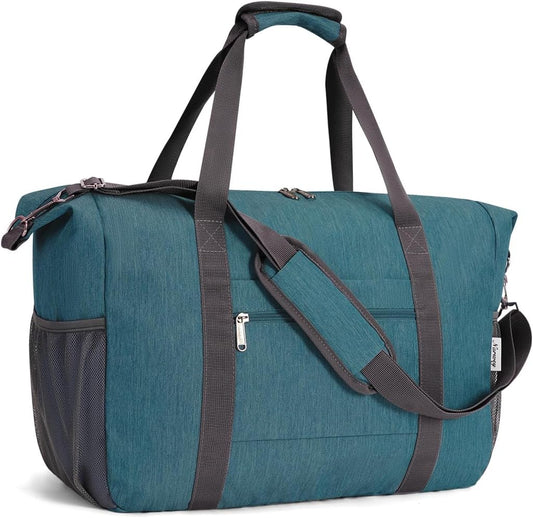 Narwey 18x14x8 Inches Travel Bag Spirit Airlines Frontier Personal Item, Travel Duffel With Wet Pocket Carry on Bag for Airplane Underseat Duffle Overnight for Women and Men (Teal)