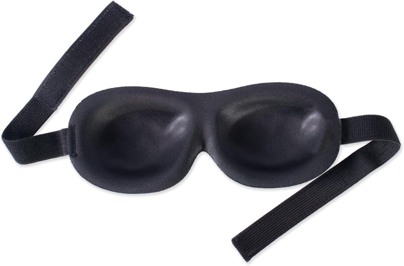Bucky Ultralight Travel & Sleep Chevron Eye Mask, Navy, One Size