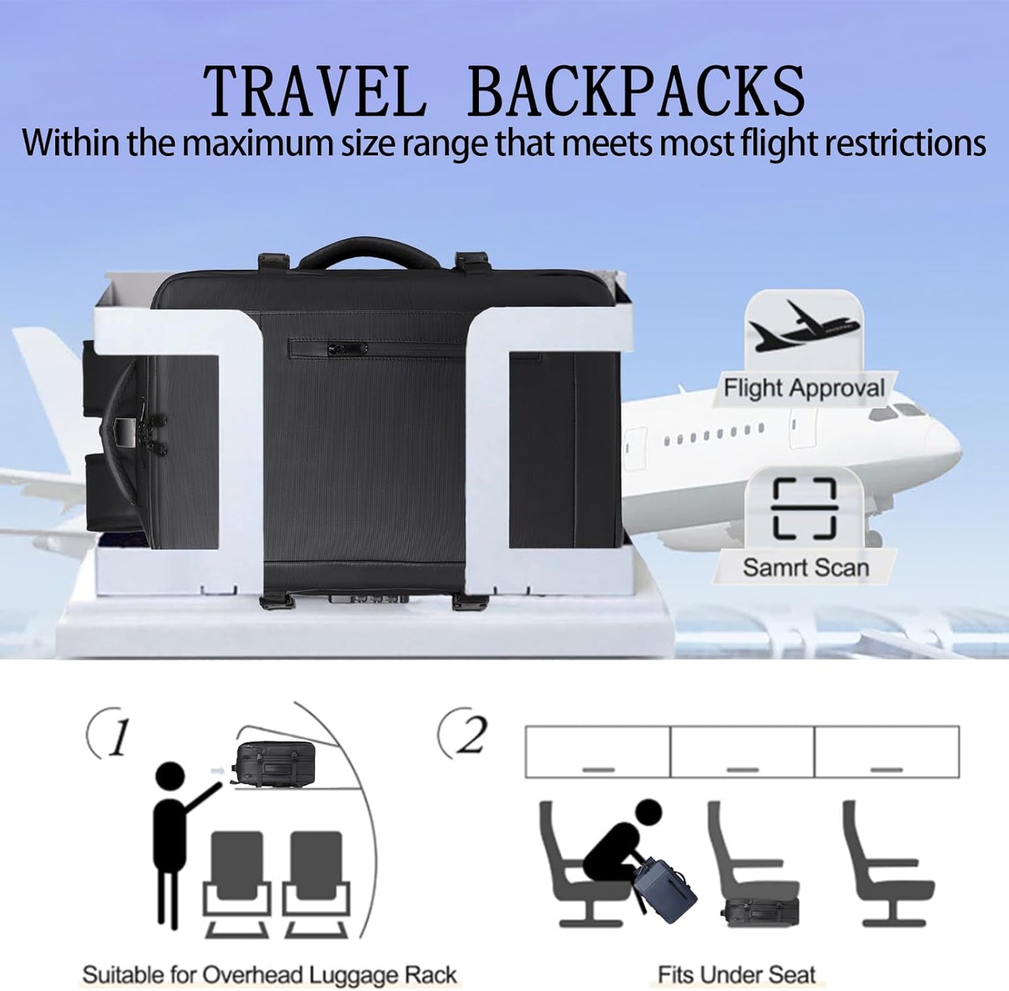 Vacuum-sealed travel computer backpack, Water-Resistant, With vacuum pump, Multiple Compartments, Anti-theft combination lock (Green)