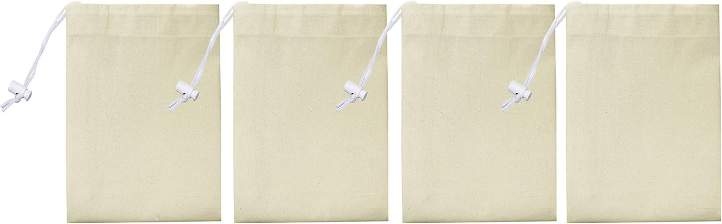 Urban Villa Laundry Bags Canvas Dirty Clothes Travel Laundry Bag Machine Washable|Reusable Hamper Liner Bag for Garments Delicates Lingerie with Drawstring Closure 4 Pack|Size 28 x 36 Inches