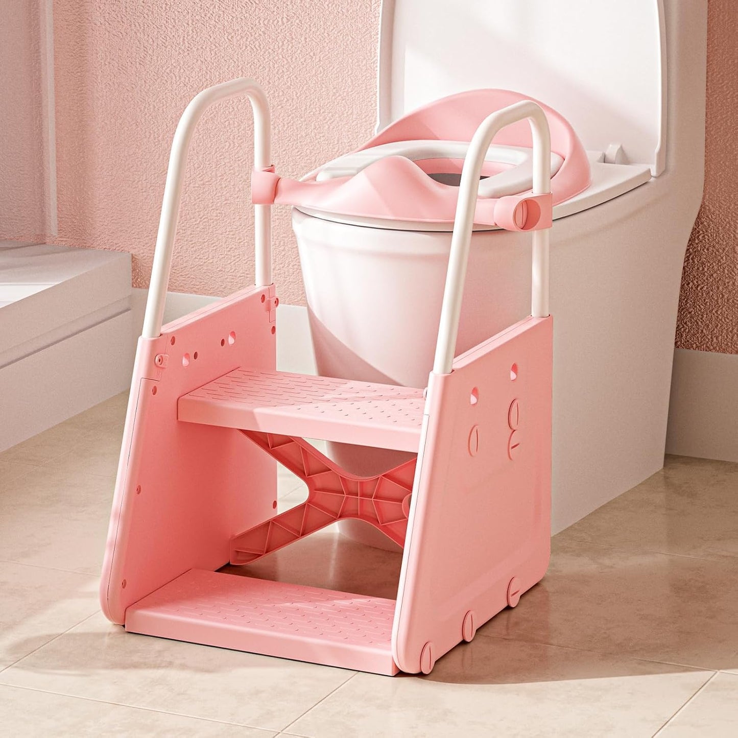 Toddler Potty Training Toilet Seat Featuring Soft Padded Attachment- for Toddlers 1-3 Kids Boys Child Baby Girls PottyTrain Chair Adapter and Essential Sink/Kitchen Helper (Removable Cushion)