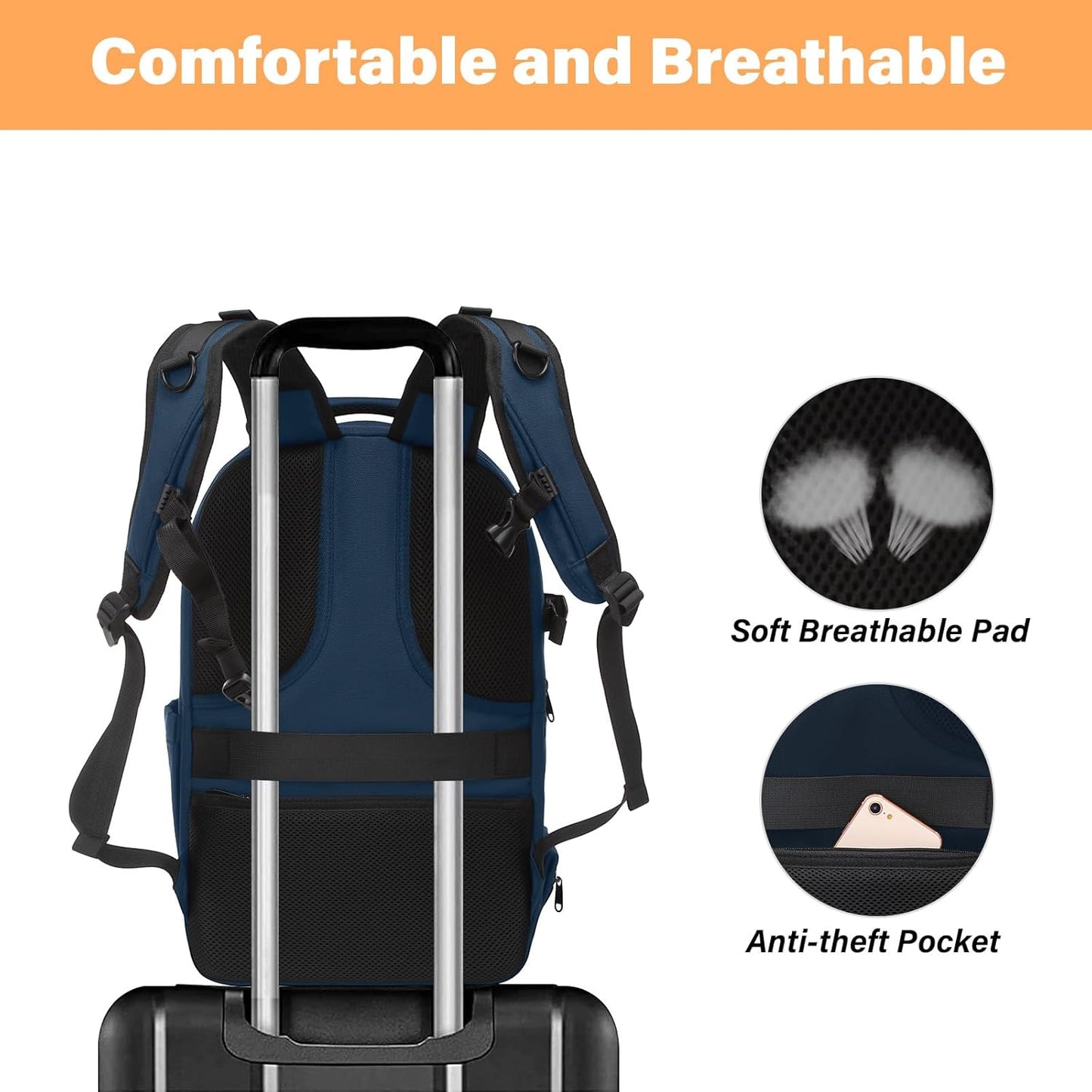 MOSISO Camera Backpack, DSLR/SLR/Mirrorless Photography Camera Bag Waterproof Artistic Geometric Hardshell Case with Tripod Holder&15-16 inch Laptop Compartment for Canon/Nikon/Sony, Steel Blue