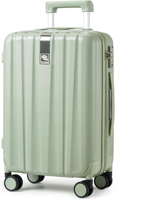 Hanke 29 Inch Luggage Suitcases With Spinner Wheels Lightweight PC hardside Rolling Suitcase With Travel Lock, Checked-Large 29-Inch(Bamboo Green)