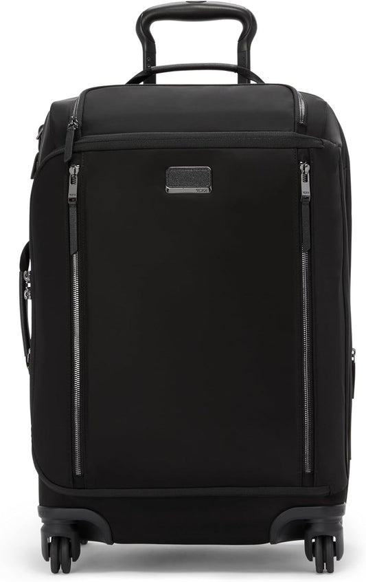 TUMI - Voyageur Leger 4 Wheeled Luggage - Women's Lightweight and Spacious, Sleek Silhouette, Durable Premium Suitcase - 21.8" International Expandable Carry-On, Black with Gunmetal Hardware