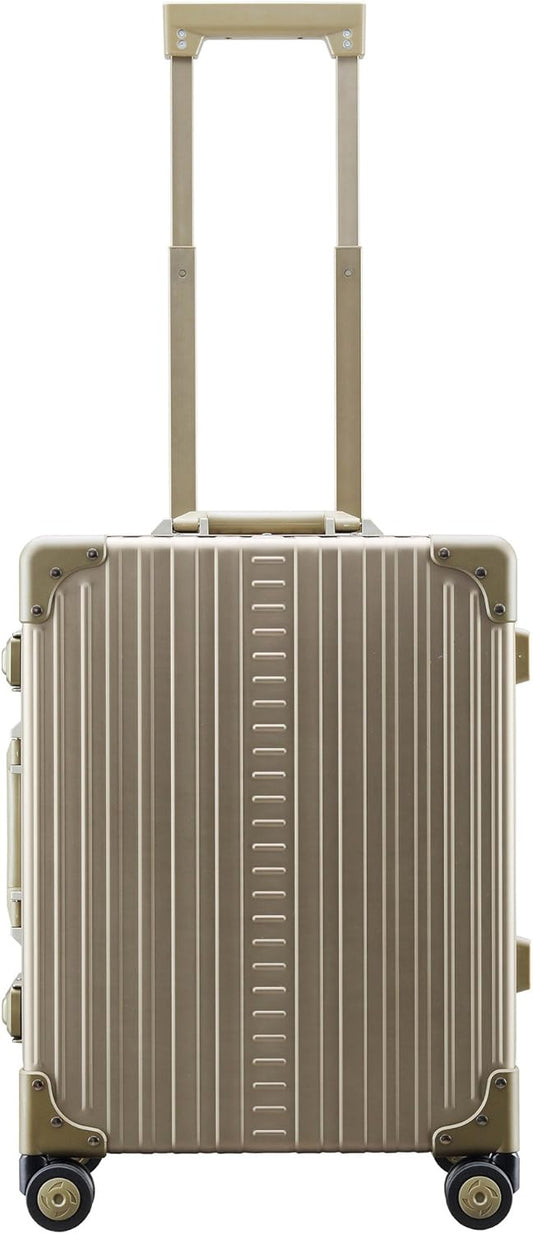 All Aluminum Lightweight Carry-On Luggage - Hardside Carry-On Suitcase, TSA Approved, Hard Shell Suitcase for Travel, Airline Approved 21 Inch Hard Spinner Wheels Luggage (Bronze)