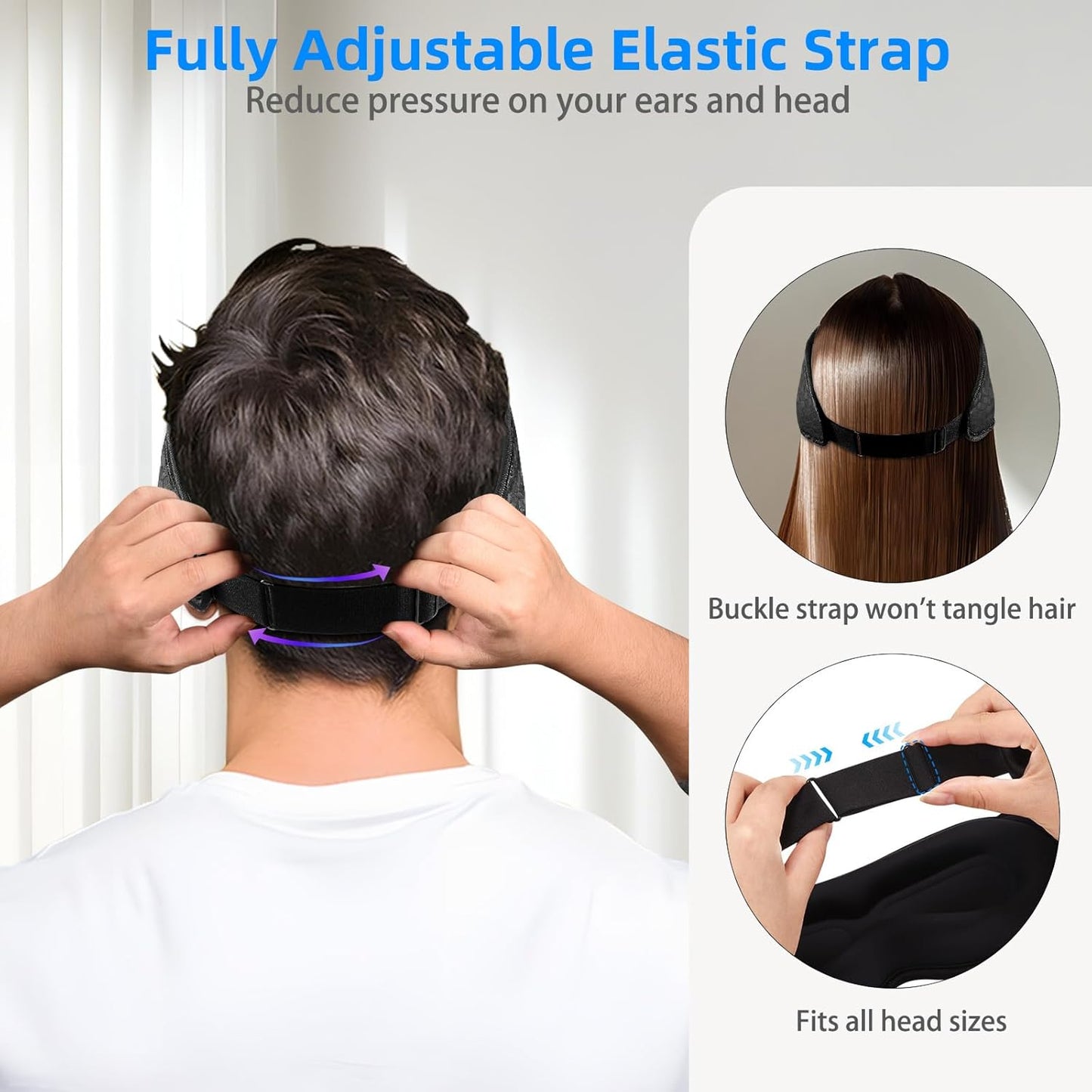 Sleeping Eye Mask with Headphones, Wireless Bluetooth 5.4 Sleep Mask for Men Women, Sleeping Headphones for Side Sleepers, Cool Gadgets Gifts