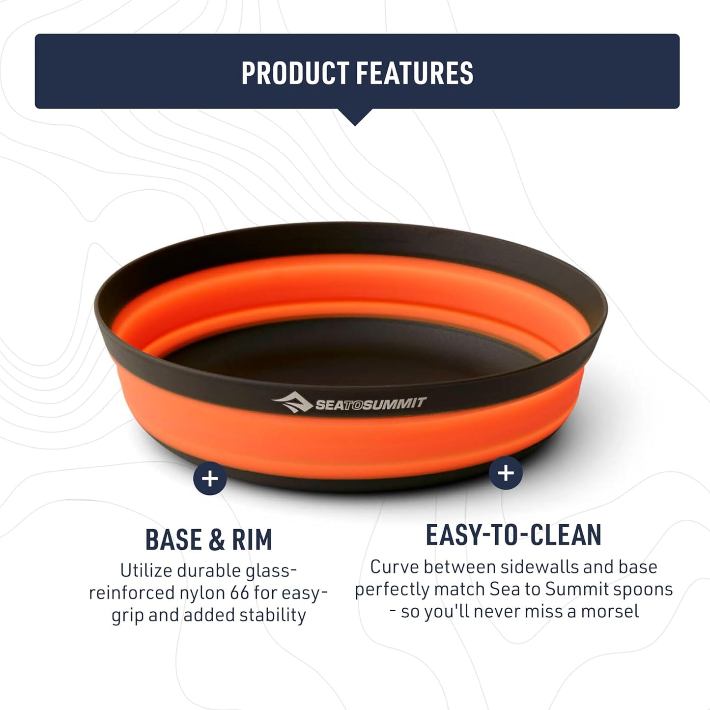 Sea to Summit Frontier Ultralight Collapsible Bowl, Large (30 fl oz), Sulphur Yellow