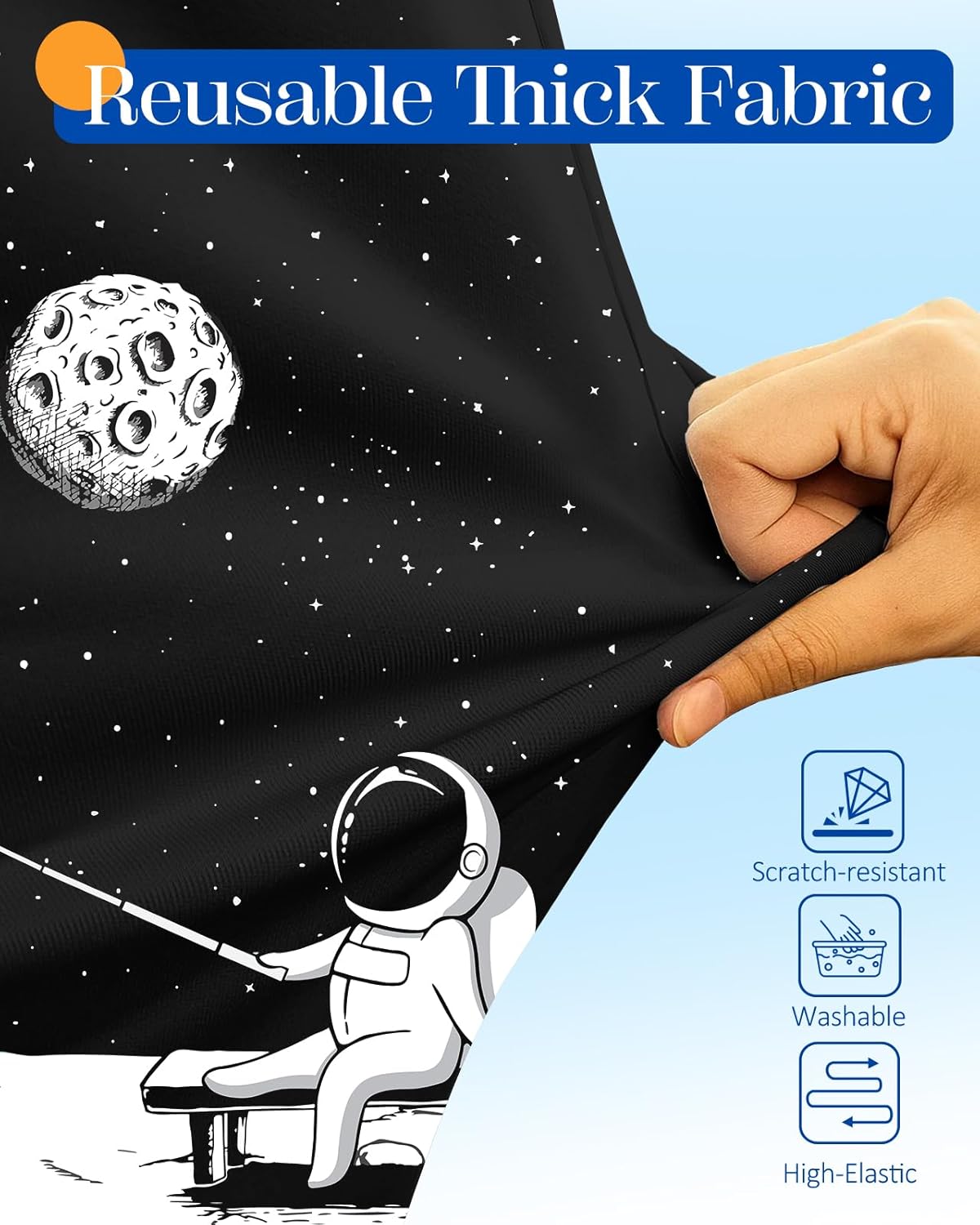 Slohif Luggage Cover for Suitcase Tsa Approved Protector - Luggage Sleeve Large Suit Case Cover Travel Stretch Baggage Case Protective Washable Fit 28-30 Inch Astronaut L