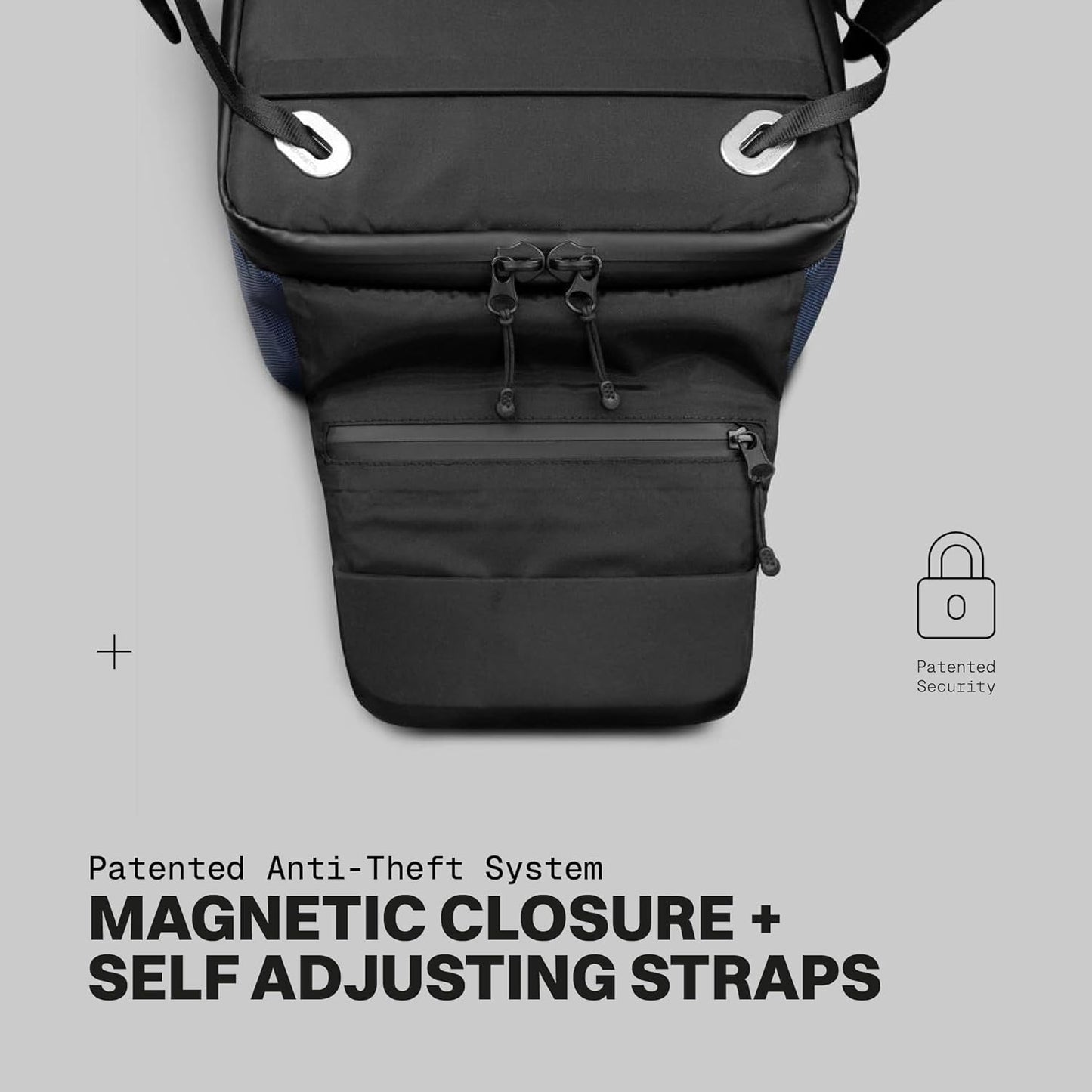 The Frenchie Co. - SL Speed - Expandable Ballistic Nylon Backpack - Anti-Theft Magnetic Closure - Self-Adjusting Comfort Straps, Lightweight, Water-Resistant, 16 inch Laptop Compartment, Carry-on