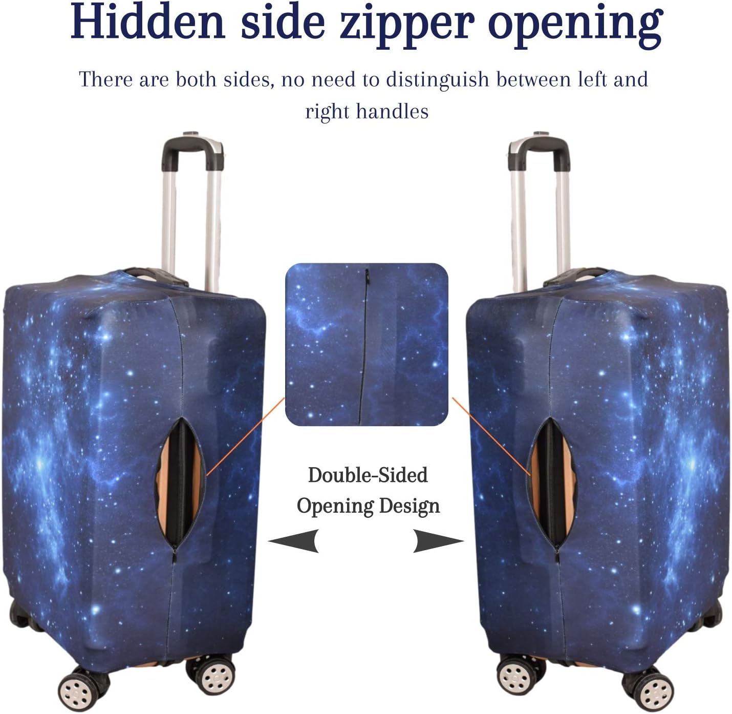 Luggage Cover, Protective Washable Suitcase Cover - Travel Elastic Spandex Suitcase Protector Fits 19 to 20 Inch Galaxy
