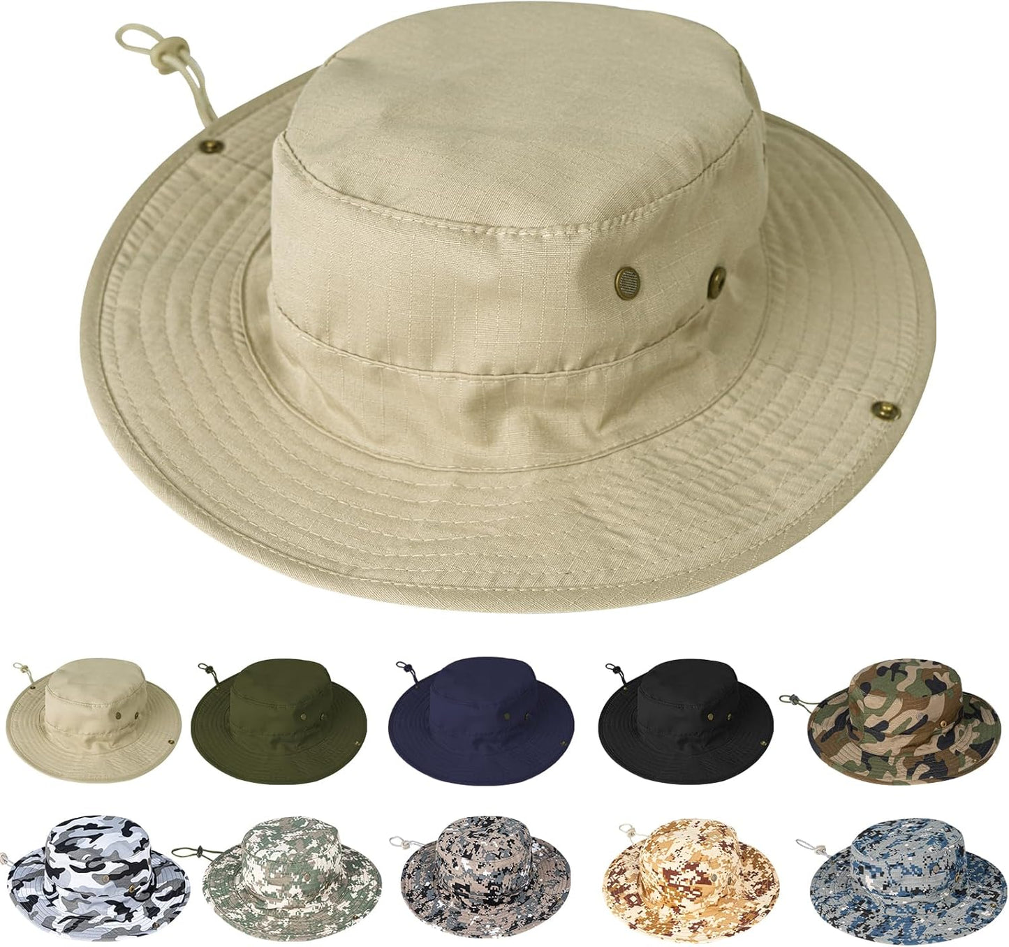 Sun Hats for Men Women Boonie Hat Foldable Fishing Hat UPF 50+ Bucket Hat for Fishing Hiking Garden Safari Beach