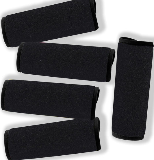 Neoprene Luggage Handle Wraps for Traveling Bright Color Luggage Tags|Handle Wraps|Handle Covers (Black)