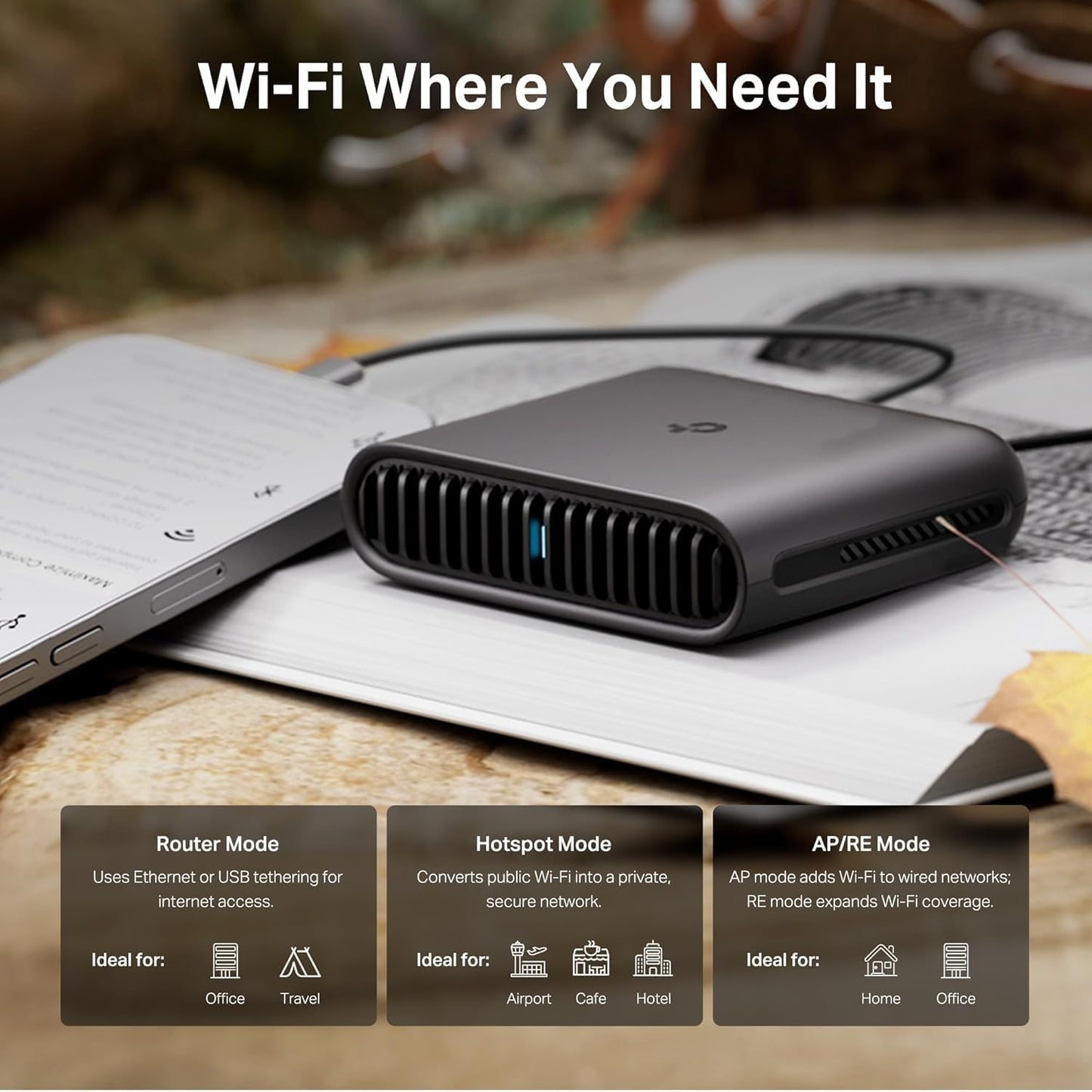 TP-Link Dual-Band Wi-Fi 6 AX3000 Travel Router TL-WR3002X | Multi-Gig Portable | OpenVPN, WireGuard | Easy Public WiFi Sharing | Hotel/Cruise/Travel Approved | Phone WiFi Tether | USB 3.0 | Multi-Mode