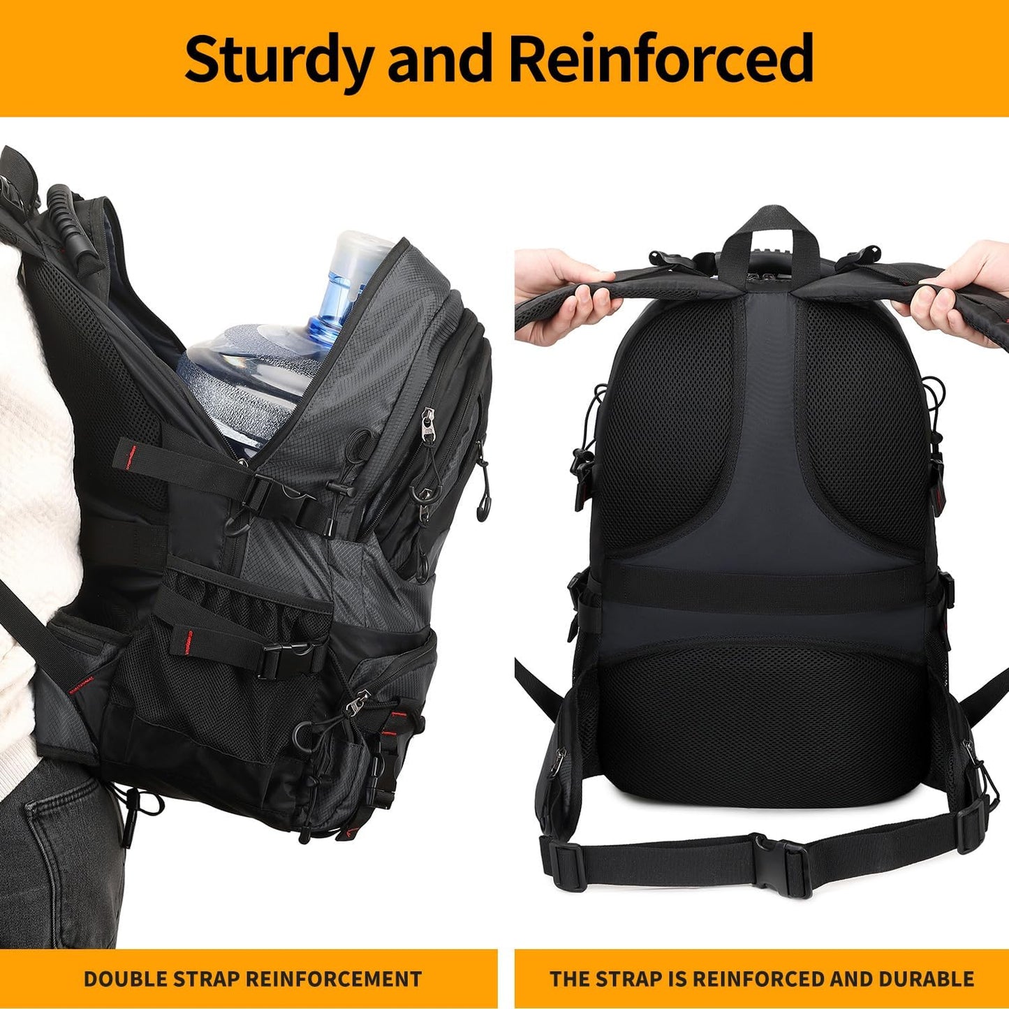 Nerlion 40L Hiking Backpack Travel Backpack for Men Women Camping Waterproof Outdoor Hiking Daypack Lightweight Backpack (Dark Gray)