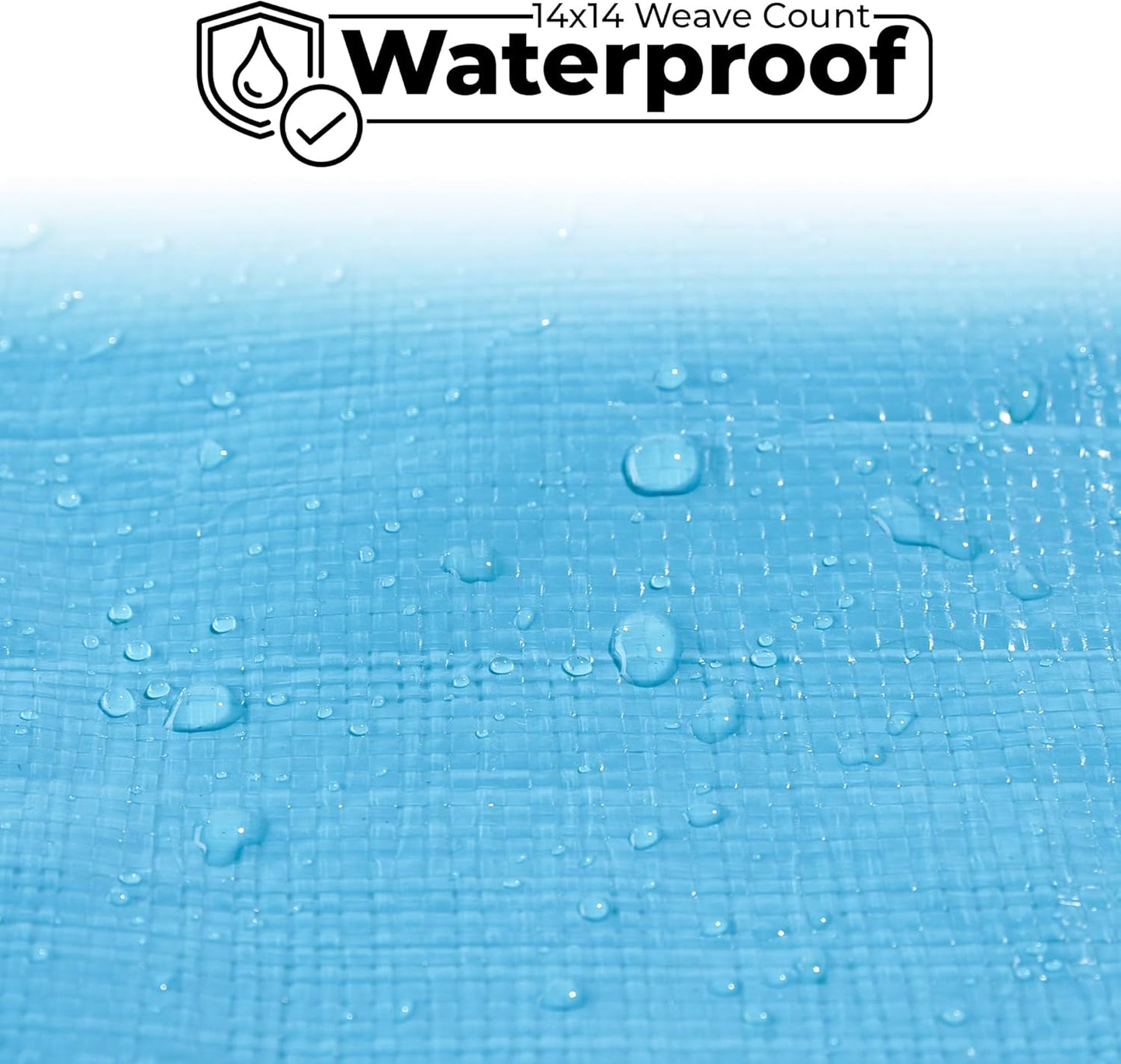 Tarps Heavy Duty Waterproof 16x20-12 mil Thick Camping Tent - Blue Tarp 16x20 UV Resistant, Rip & Tear Proof with Metal Grommets – Multipurpose Use for Camping, Tent, Boat, RV, Car, & Pool Cover