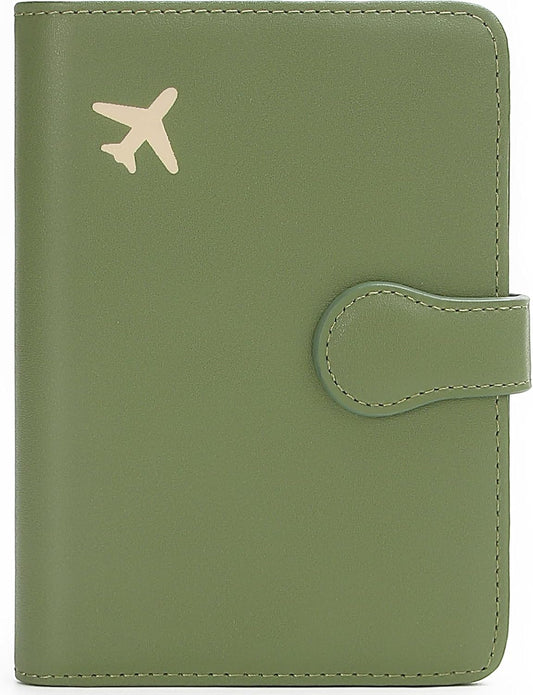 ZOPPEN Passport Holder for Travel, Passport Wallet Case, Rfid Travel Wallet Womens, Card Holder Wallet Travel Document Holder, Green