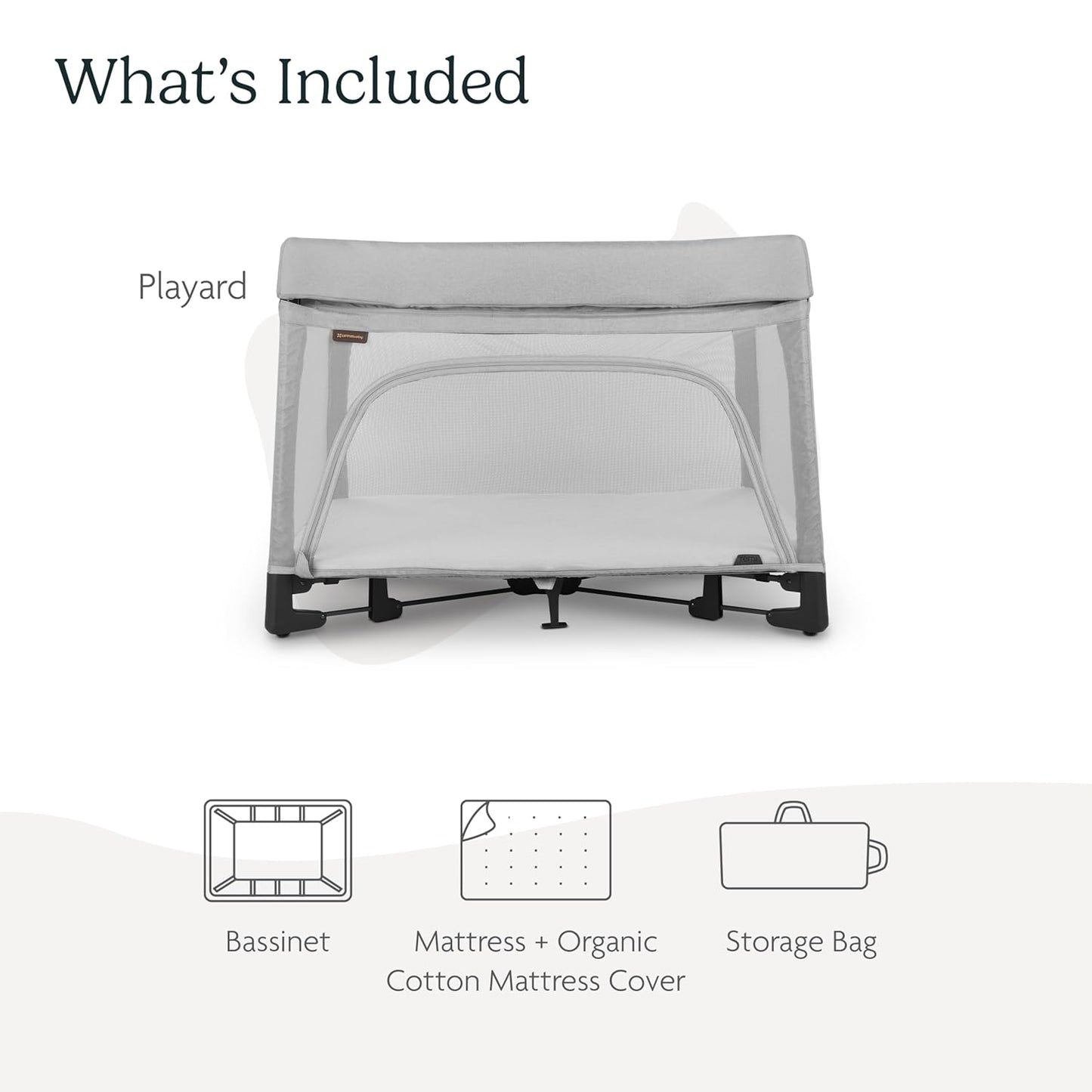 UPPAbaby Remi Playard | Deluxe 3-in-1 Portable Playard, Bedside Bassinet + Travel Crib| Mesh Bassinet, Mattress, Organic Cotton Mattress Cover + Storage Bag Included | Stella (Grey Brushed Mélange)