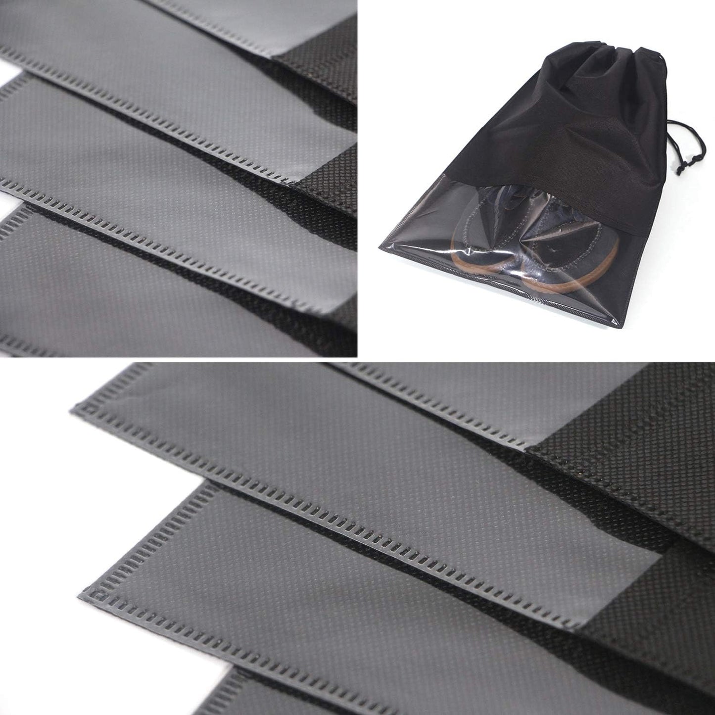 24PCS Travel Shoe Bags Non-Woven with Rope for Men and Women Large Shoes Storage Packing Pouch Organizers