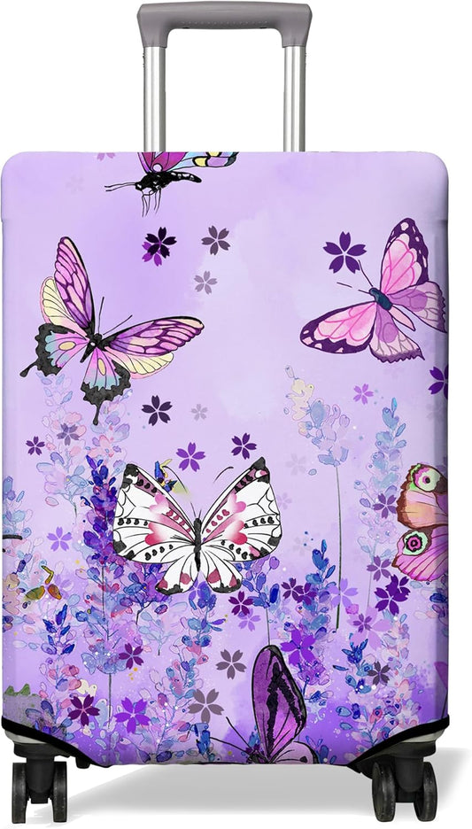 Travel Luggage Cover Suitcase Protector Fits 18-32 Inch Wheel Covers PatternedTravel Related Items Flower Luggage Protector Elastic XL