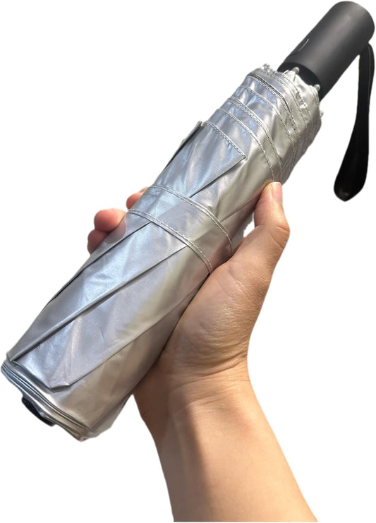 BAODINI Small UV Protection Travel Umbrella Compact for Rain and Sun UPF 50+ 41 inch Portable Umbrella for Women and Men