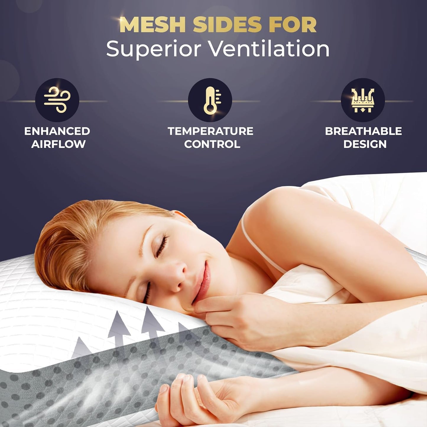 Royal Therapy Memory Foam Pillow, Queen Pain Relief, Neck and Shoulder, Pain, Side Sleeper Pillow, Cervical, Neck Sleeping