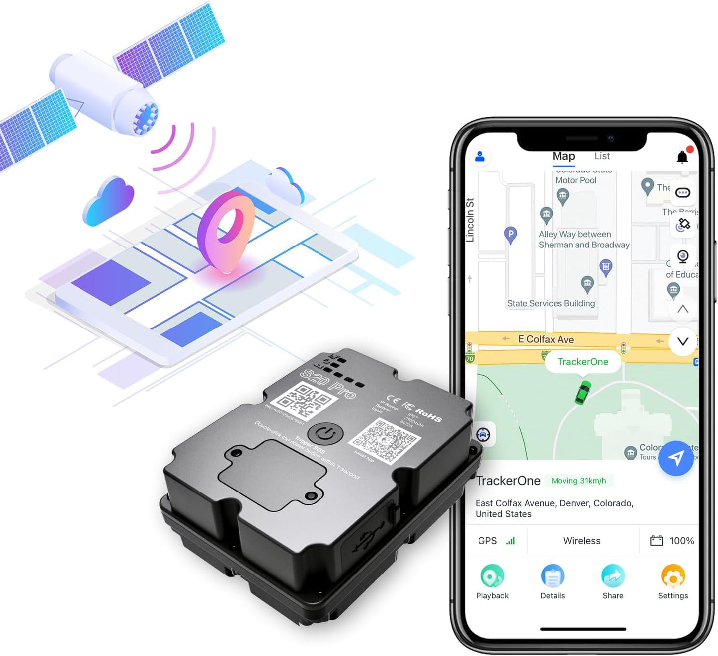 GPS Tracker for Vehicles Long Battery Life up to 7 Months Battery Life, Real Time Tracking, Unlimited Distance, Strong Magnetic,IP67 Waterproof 4G Tracker Device for Vehicles, Subscription Needed
