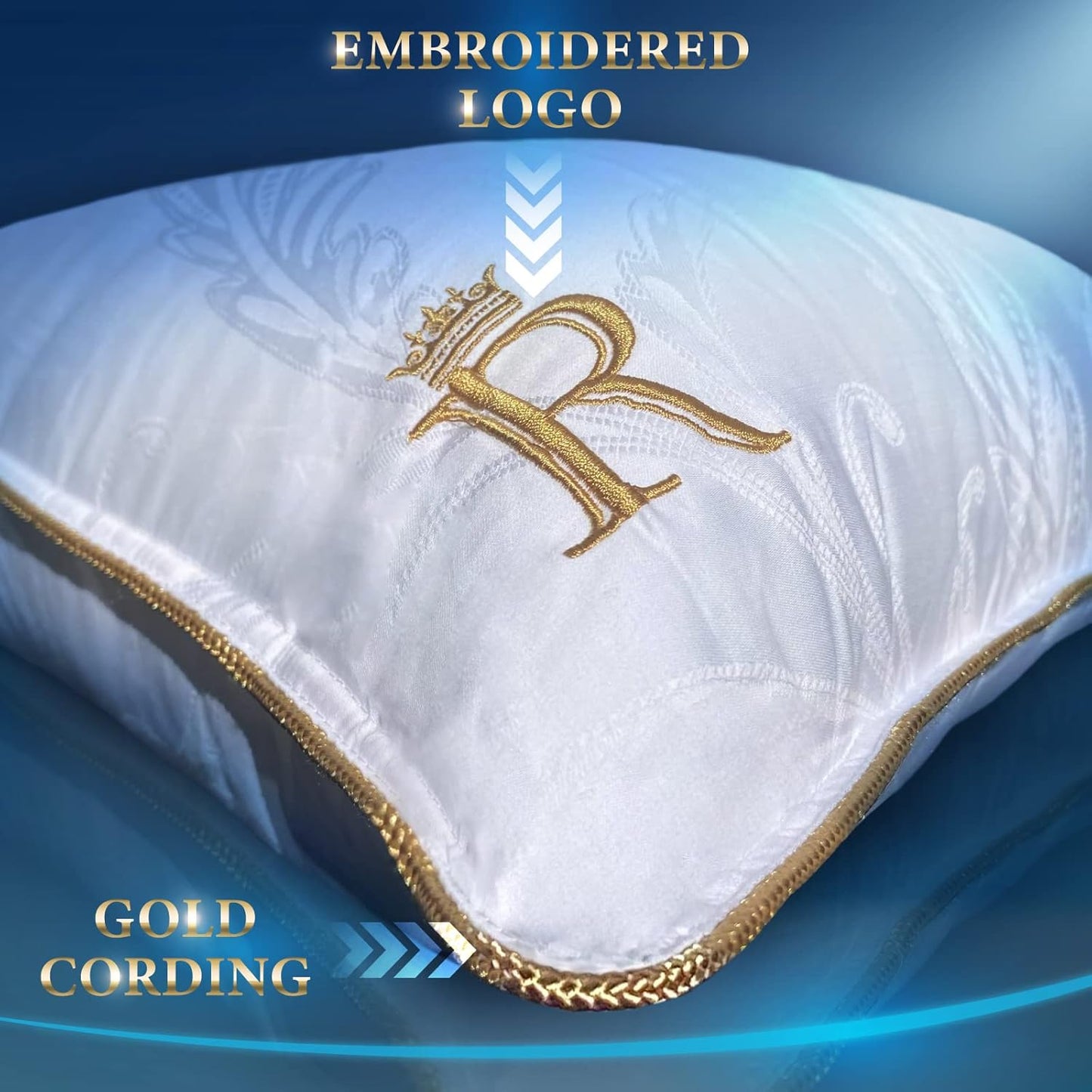 Royal Therapy Pillows Standard Size Set of 2 (20x26 in), Alternative Goose Down Pillows, Adjustable Standard Pillow, All Sleepers, Side Sleeper Pillow