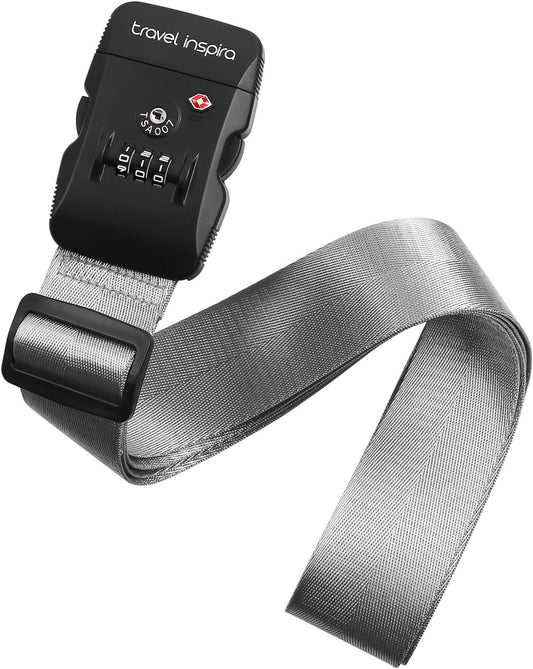Travel Inspira Luggage Straps for Suitcases with TSA Lock, Protect Your Luggage Anti-Burst, High Visibility Color, Easy to Identify Luggage Adjustable Heavy Duty Belt for 20-32 Inch Suitcases