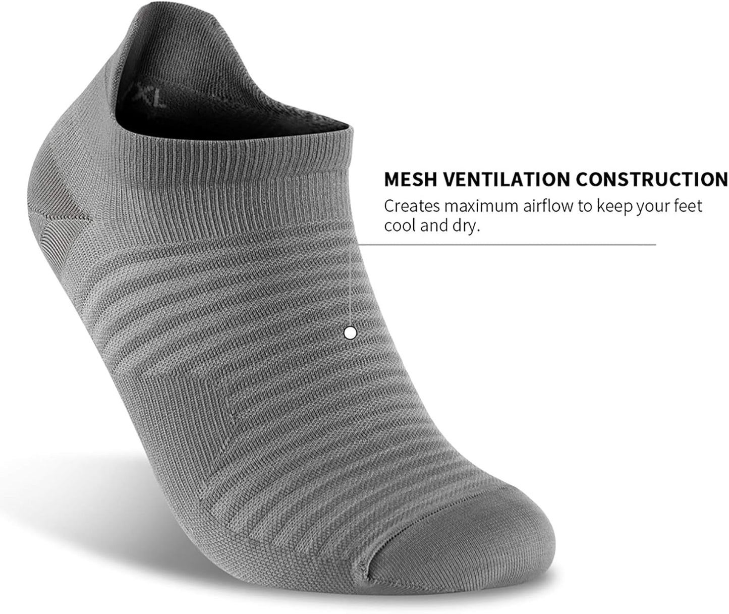 Compression Running Ankle Socks Low Cut(6 Pairs) for Men & Women