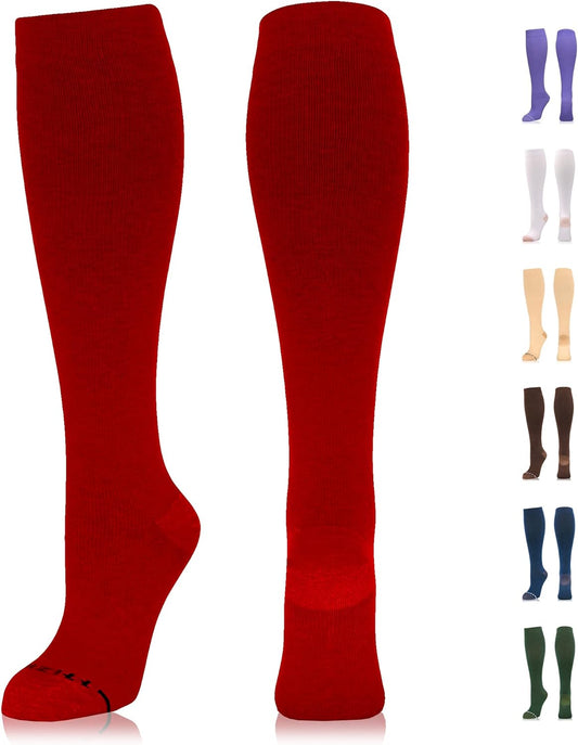 NEWZILL Copper Compression Socks for Women & Men 15-20mmHg Cotton Rich Odor Control Dress Socks for Business Casual Running Medical Athletic Support, Edema Diabetic Relief
