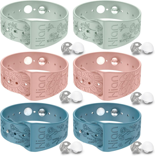 Motion Sickness Bracelets Sea Sickness Wristbands for Motion Sickness / Morning Sickness /Pregnancy Nausea Anti Nausea Wristband Acupressure Nausea Bands Motion Sickness Bands(3Pairs-Beryl+Pink+Bule)