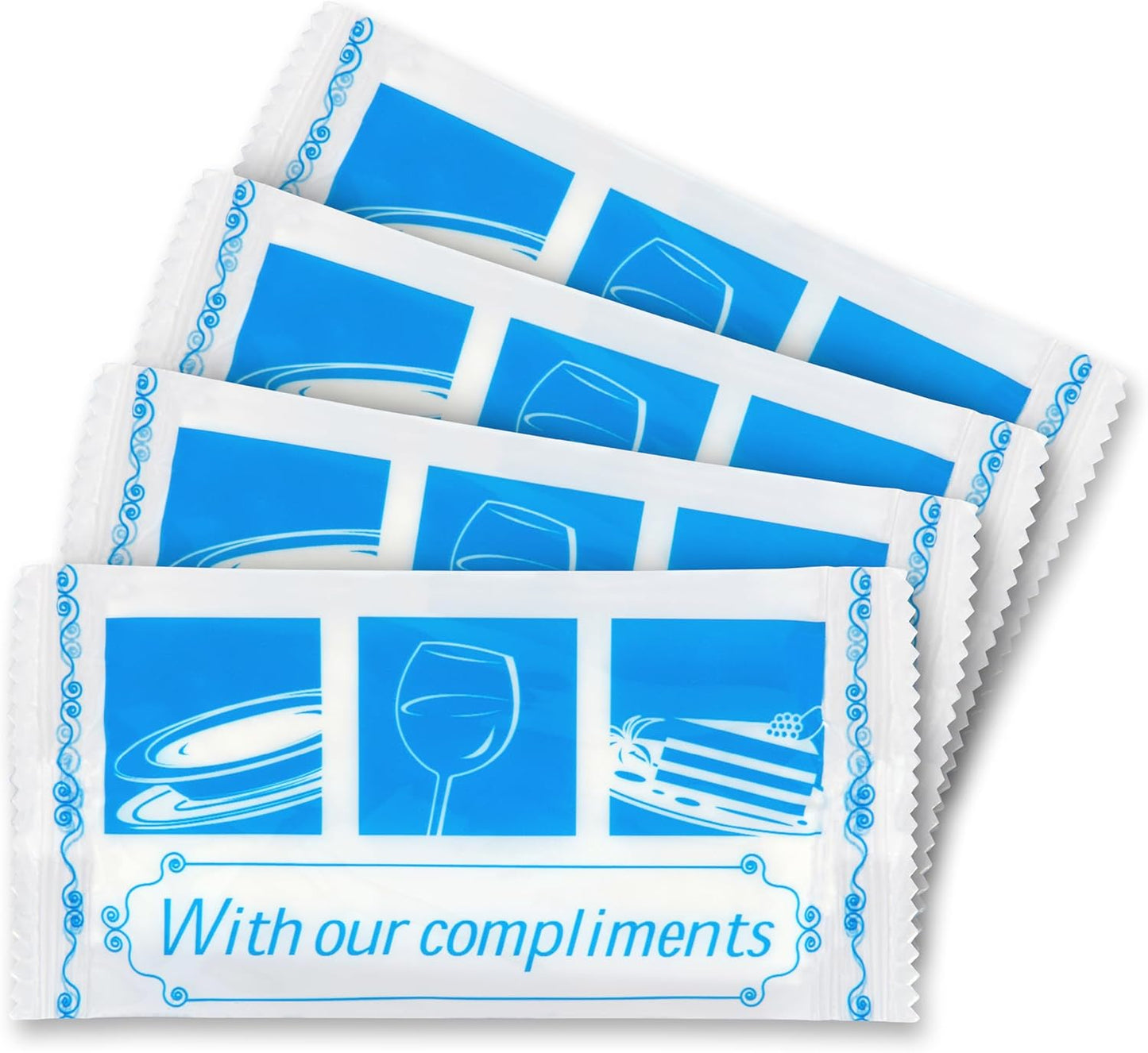 Fresh Towel Individually Wrapped Moist Towelettes - 1 Box of 100 Hand Wipes Individually Wrapped (7 x 8 inches Towel Size, White)