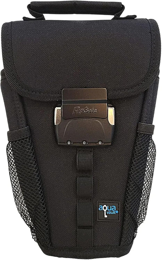 Aquavault | Flex Safe | Beach Chair Vault | Anti theft combination lock | 3 Digit Programmable lock | Water resistant, Slash Resistant and RFID Blocking (Black)